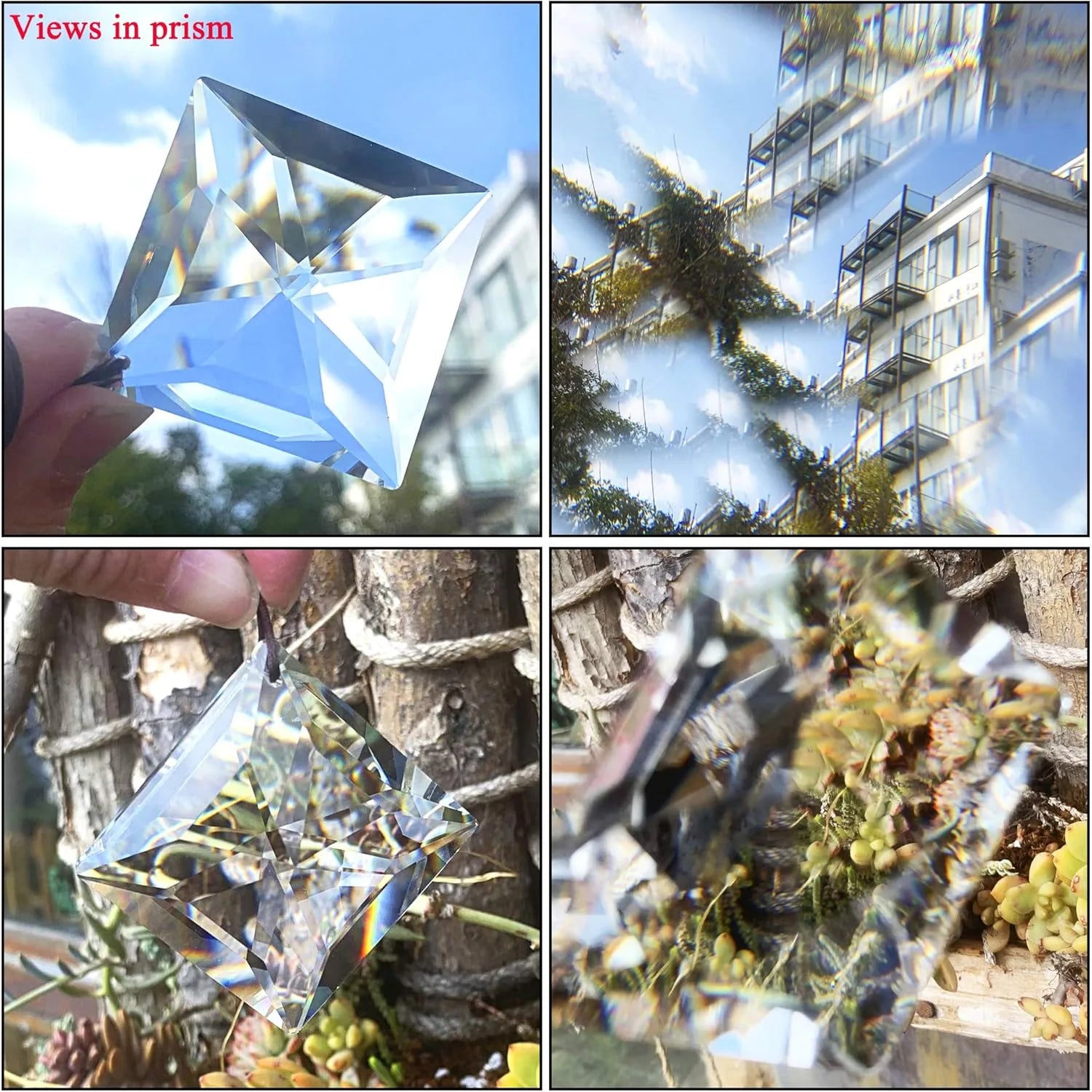 Hanging Faceted Crystal Suncatcher - 50mm