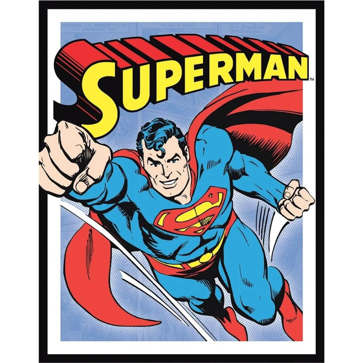 Superman Retro Panels Tin Sign