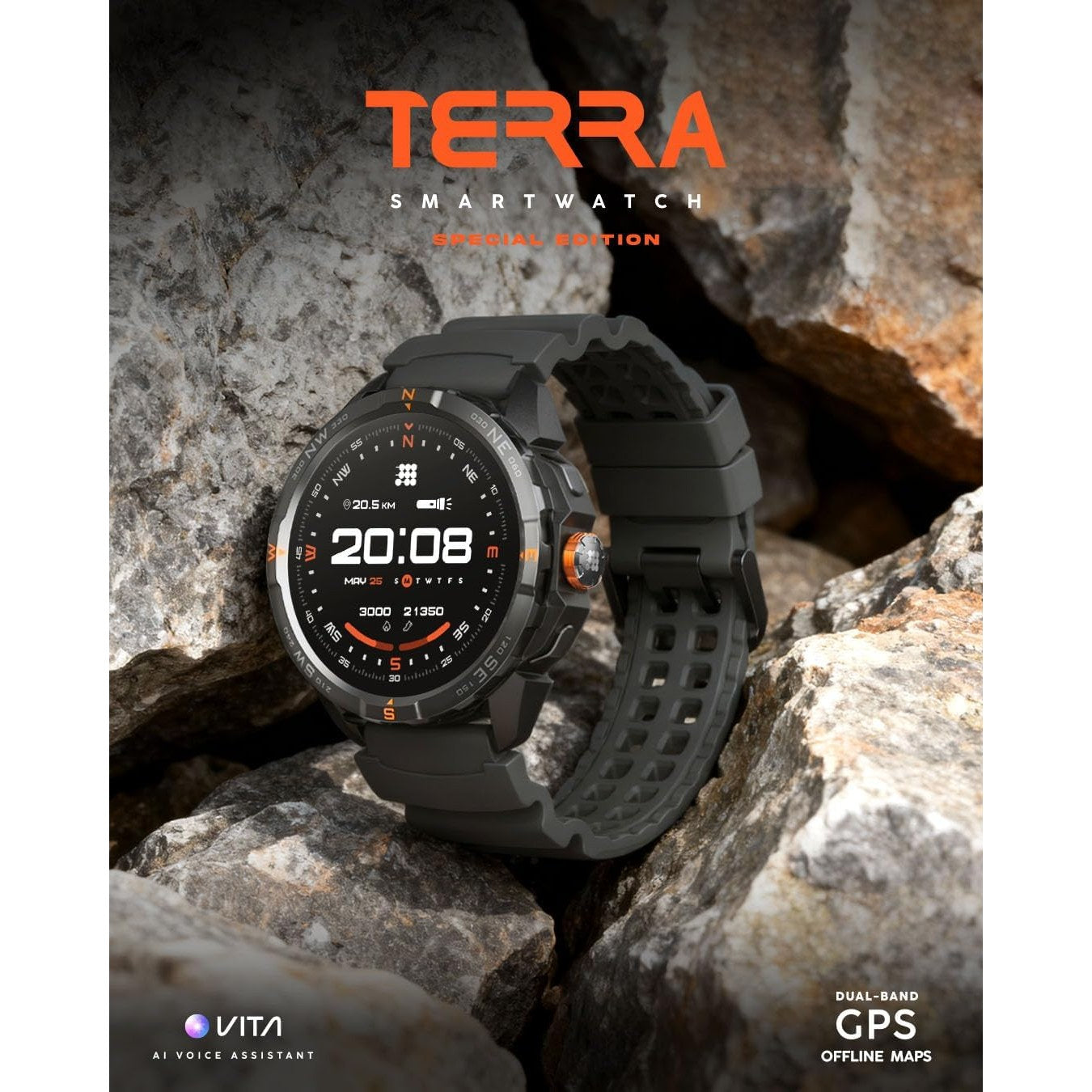 Terra Rugged Smartwatch, AMOLED – Exclusive