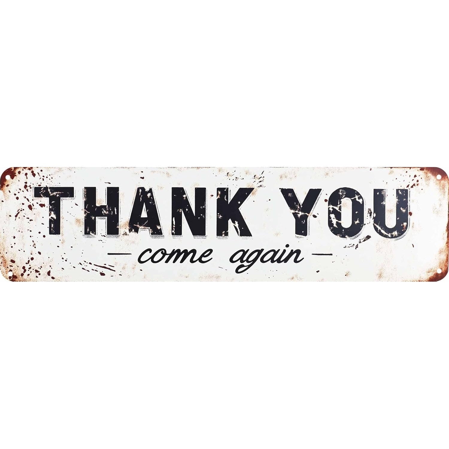VOT Certified thank you tin sign with white background, vintage-style metal decor for wall display