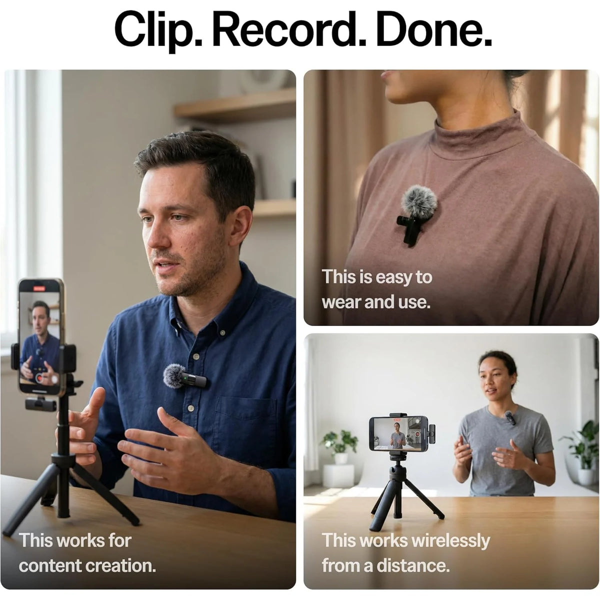 Mini Mic Pro - Clear Voice, Noise Cancelling, Lavalier Mic