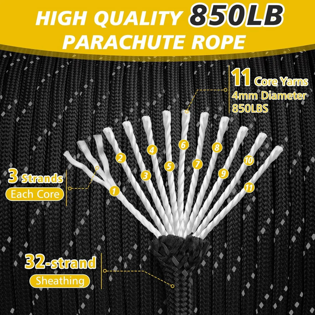 Paracord Utility Parachute Cord - 100ft