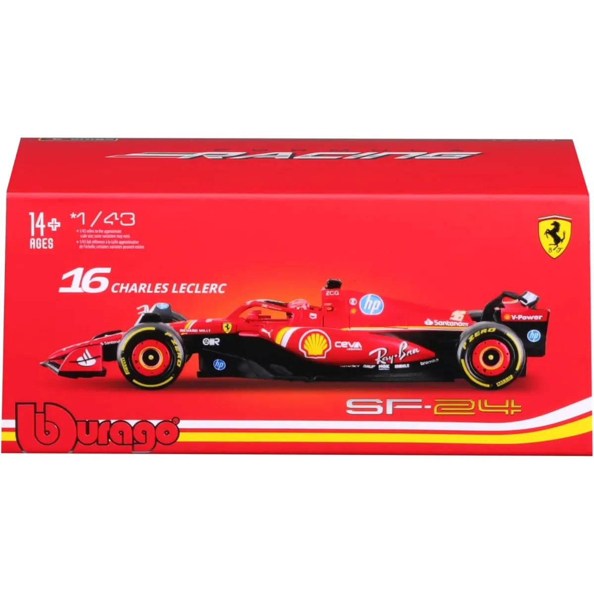 Ferrari F1 SF-24 Alloy 1:43 Diecast with Display Case
