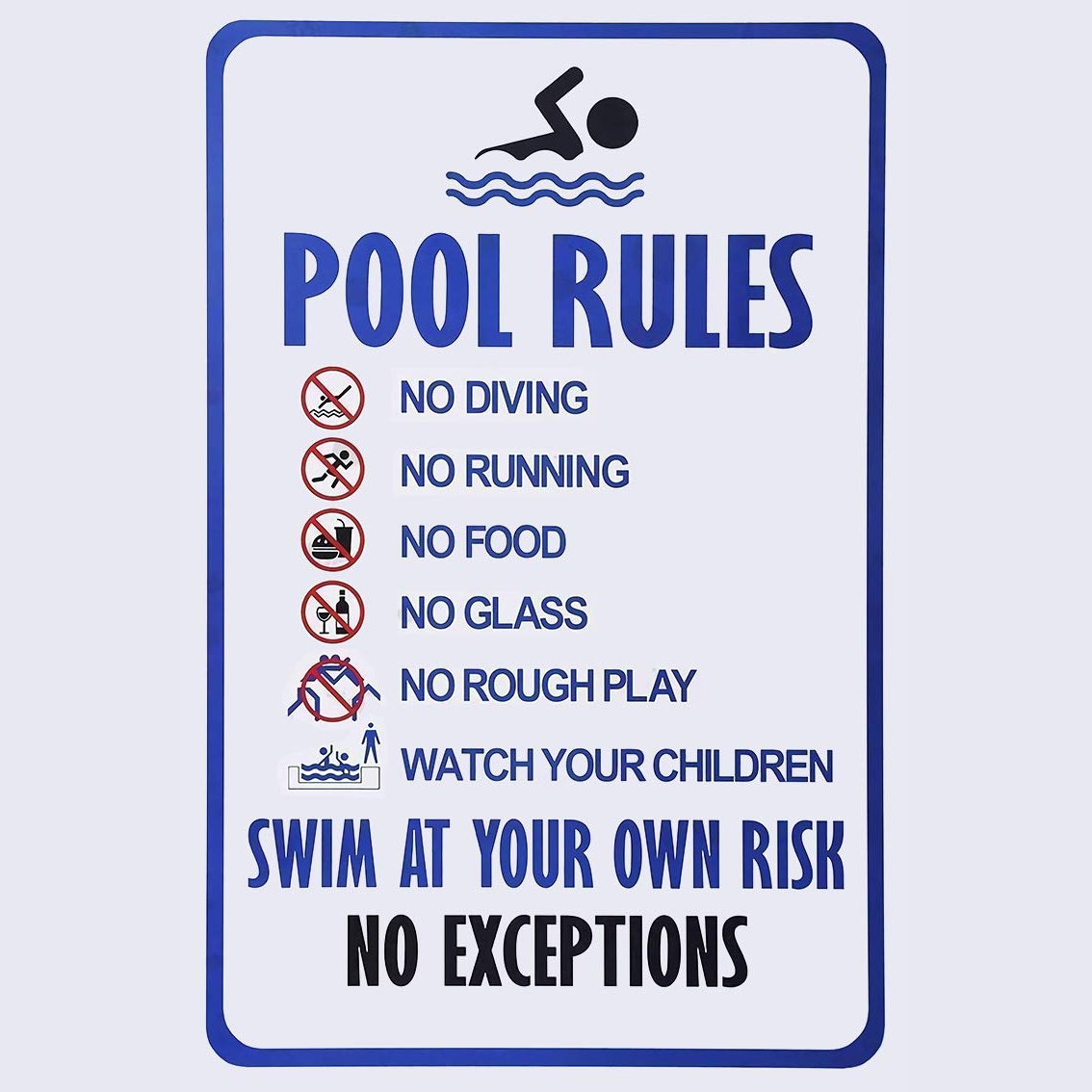 Pool Rules Tin Sign
