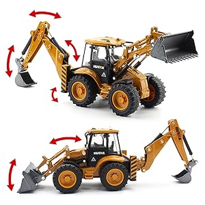 Die-cast Metal Backhoe Loader