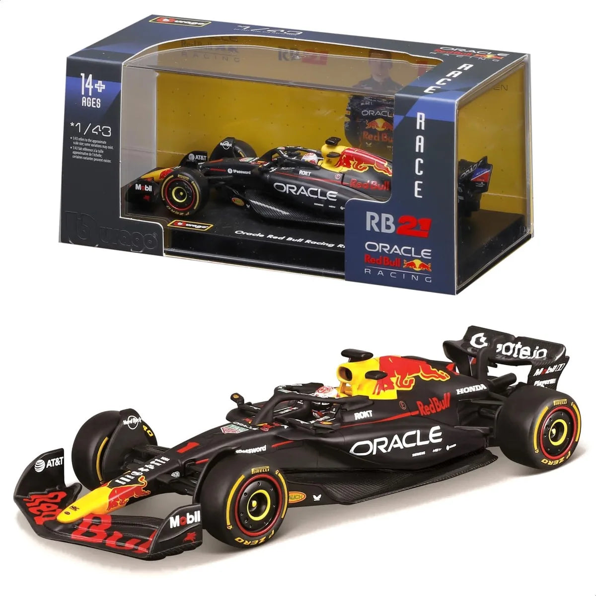 Oracle Red-Bull F1 RB21 Max Verstappen Alloy 1:43 Diecast