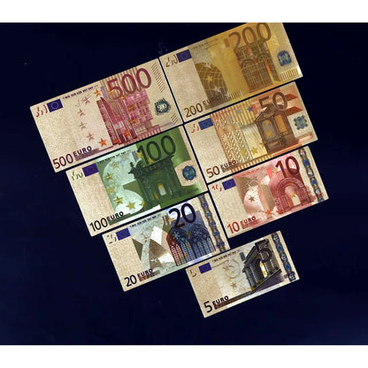 Gold Plated Foil Banknotes - EU Euros