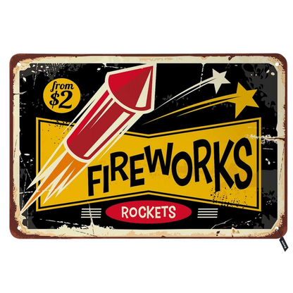 Fireworks Tin Sign