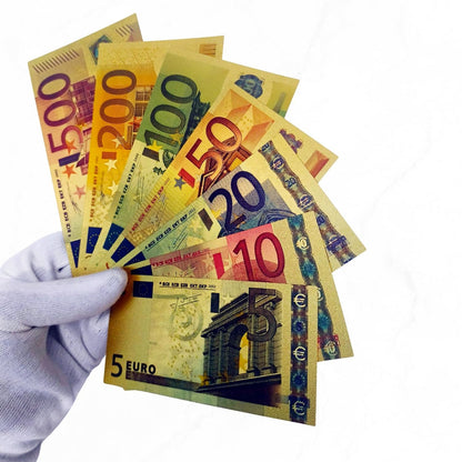 Gold Plated Foil Banknotes - EU Euros