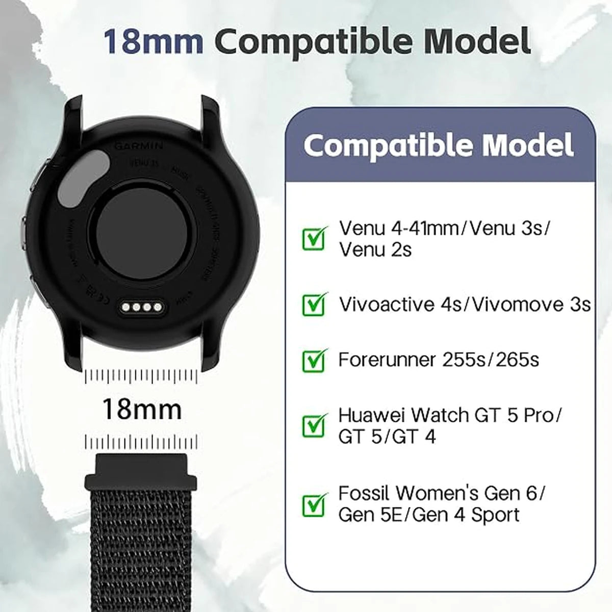 Strap Hook&Loop Wristband - 18mm