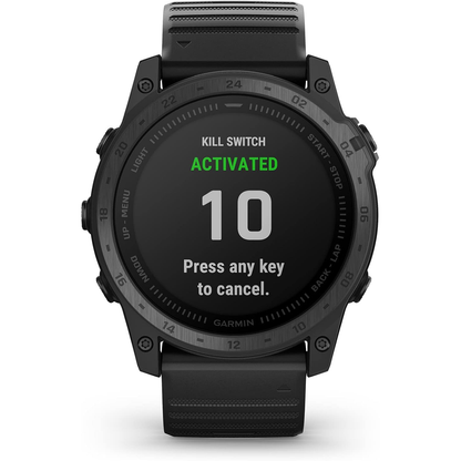 Garmin Tactix 7 GPS smartwatch with rugged design, digital display, and tactical features for outdoor and fitness use.