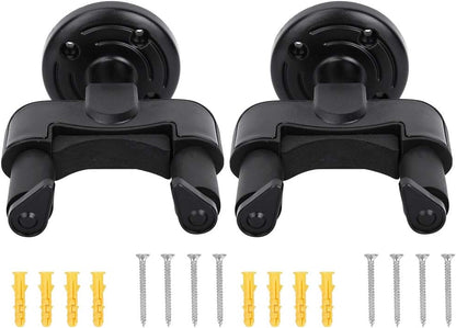 VOT Certified guitar wall mount holding a guitar securely on a wall, made of sturdy material with adjustable hooks for various guitar sizes.