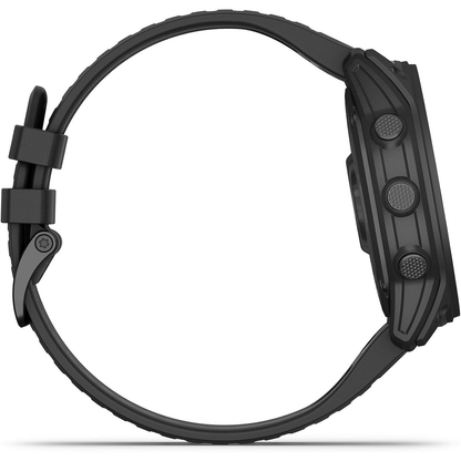 Garmin Tactix 7 GPS smartwatch with rugged design and digital display on a white background.