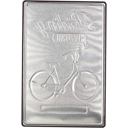 Riding is Fun Enjoy Your Life with Bicycle Tin Sign