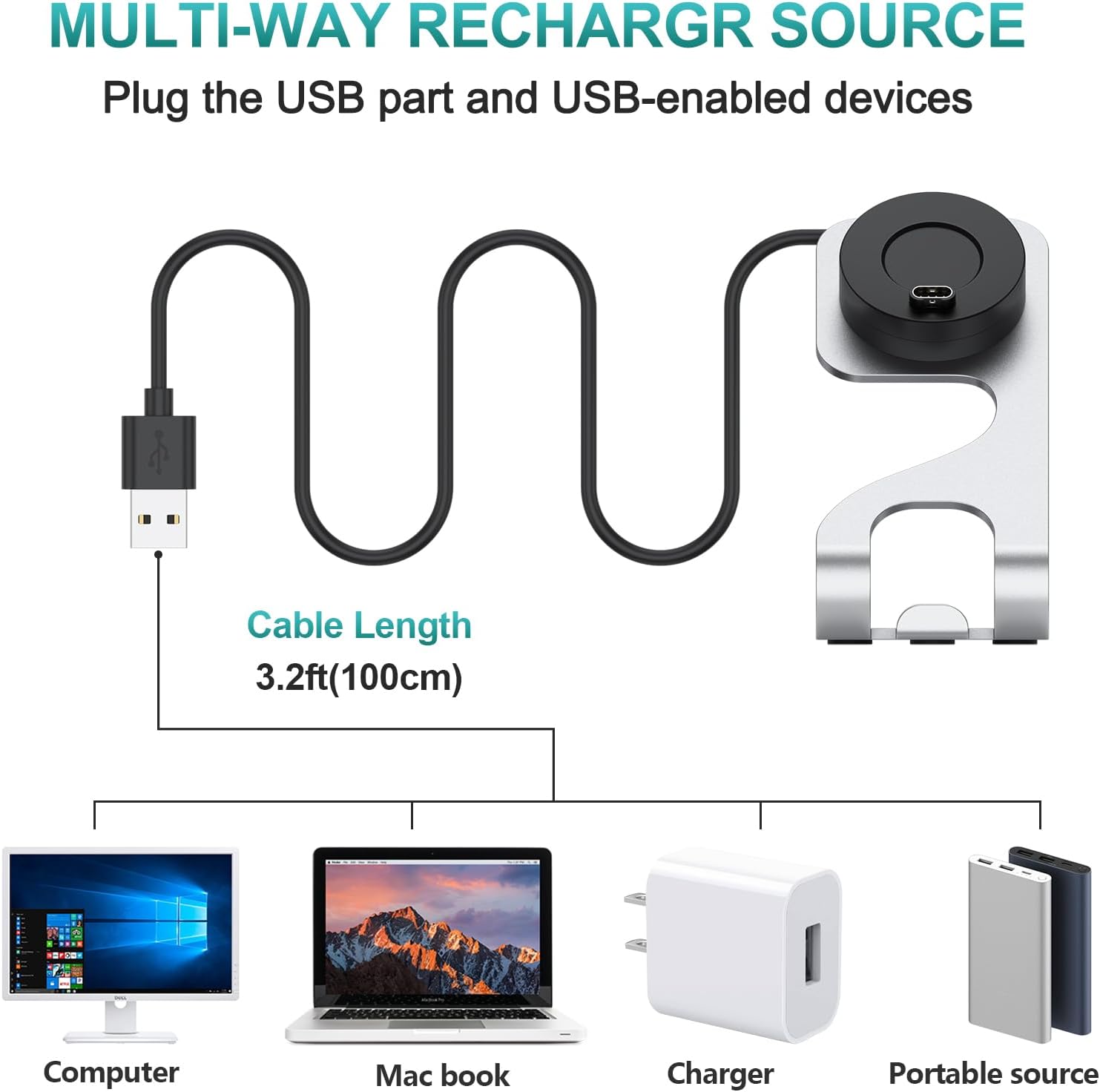 VOT Certified watch charger stand accessory with sleek design, ideal for convenient charging and display of smartwatches.