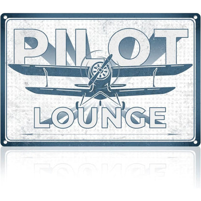 Pilot Lounge Tin Sign