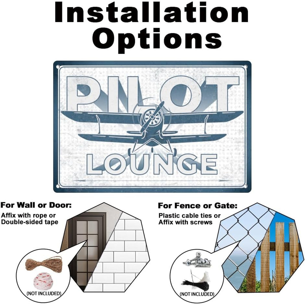 Pilot Lounge Tin Sign