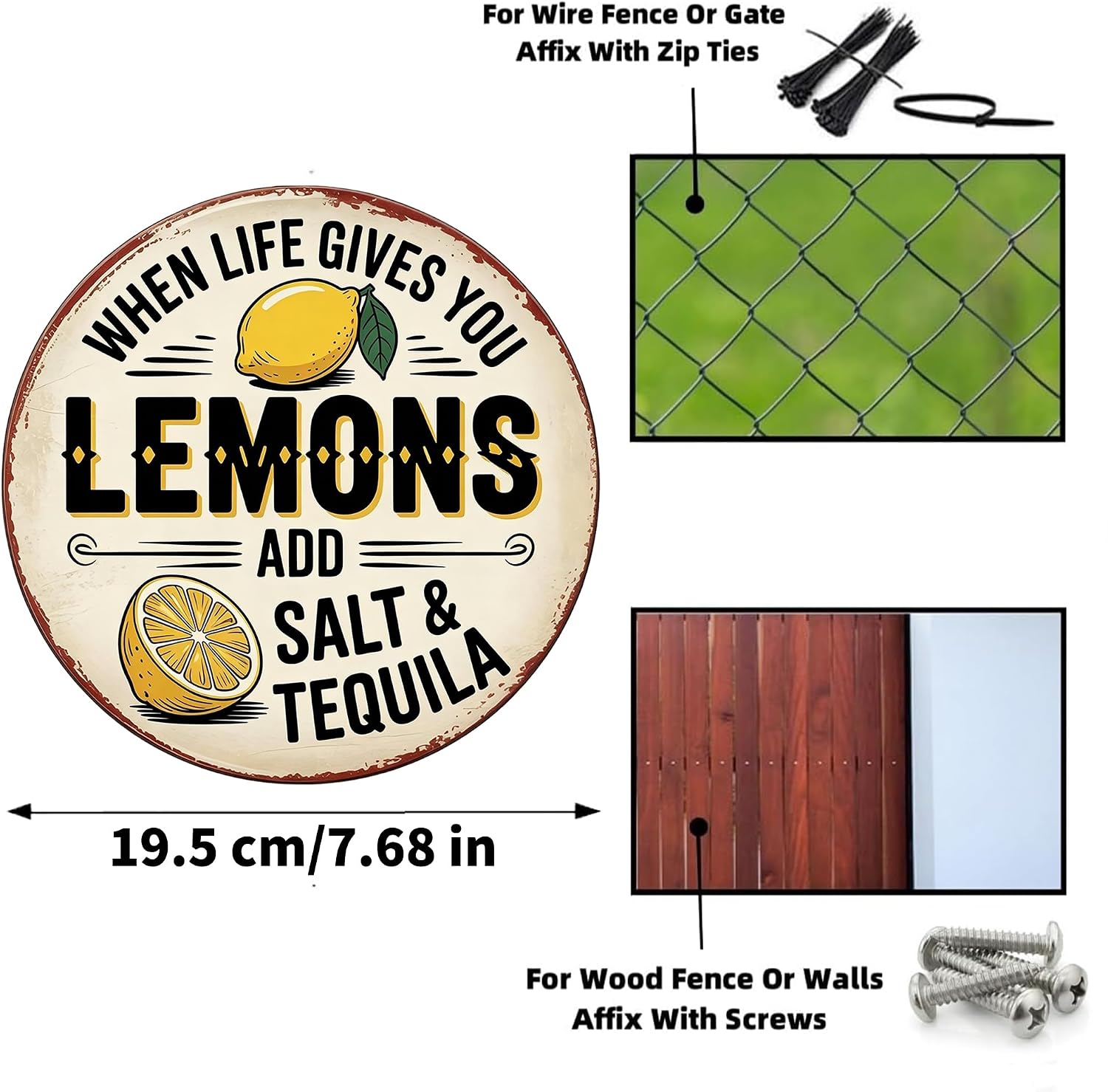 Lemons - Salt & Tequila Tin Sign
