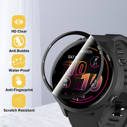 Simpeak screen protector for Forerunner 570 47mm watch, clear protective accessory for smartwatch screen.