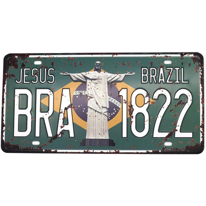 VOT Certified Rio tin sign with vintage style, featuring bold lettering on a weathered metal surface for classic decor.