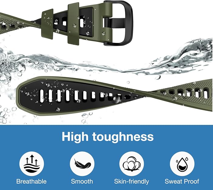 Silicone Watch Band for Garmin - 22mm