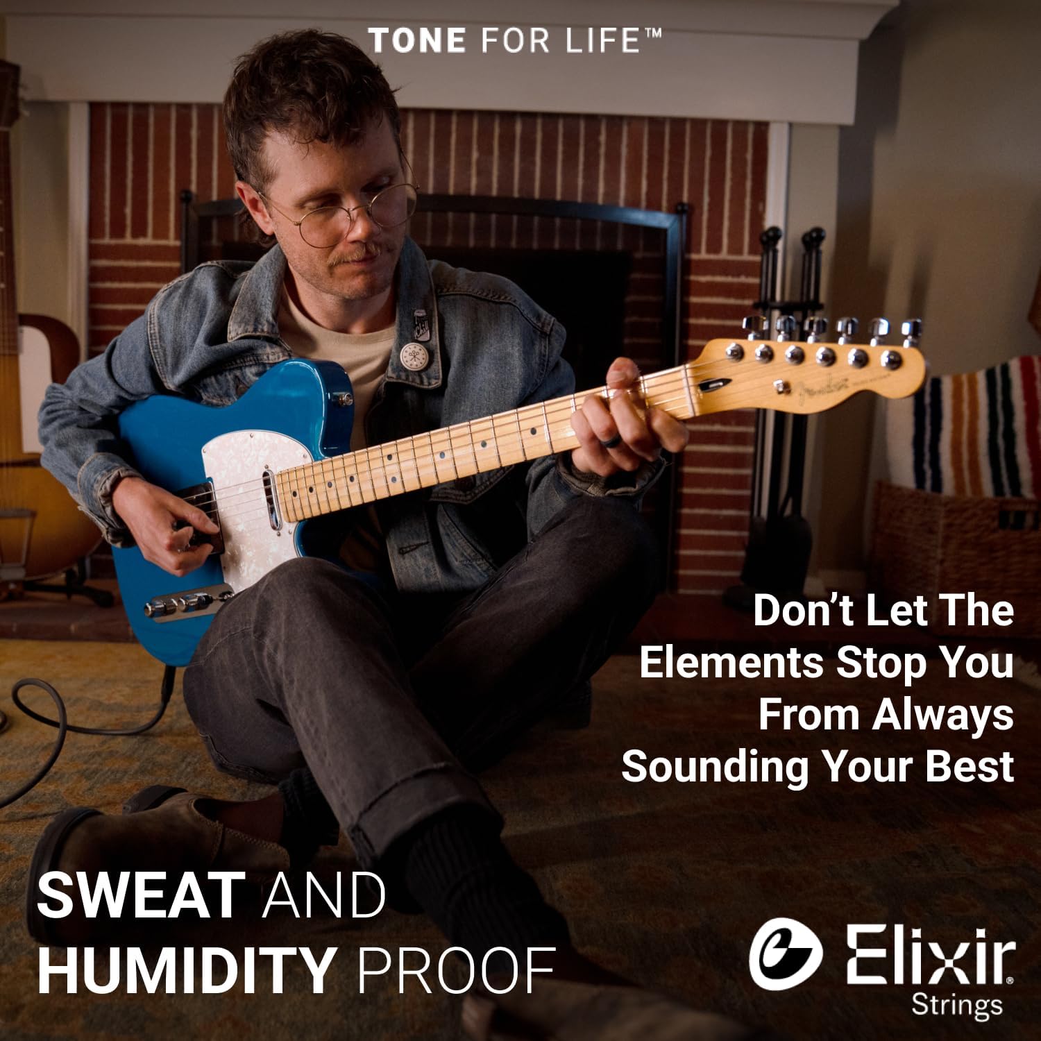 Elixir super light electric guitar strings 9-42 pack, showing a set of four guitar strings on a neutral background.