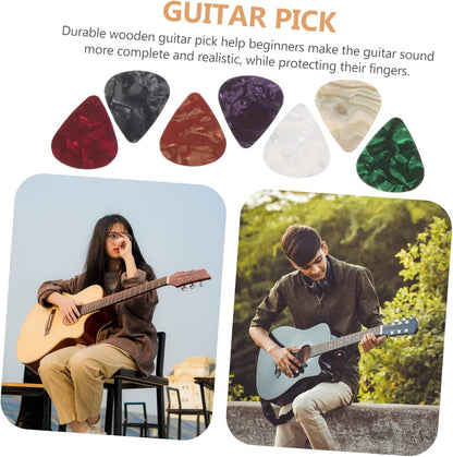 Set of 150 VOT Certified guitar picks in various sizes and colors, perfect for musicians and guitar players.