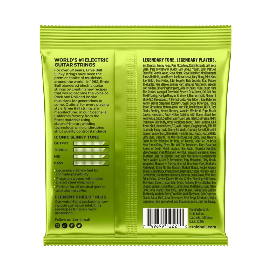 Regular Slinky Nickel Wound Electric Guitar Strings, 10-46 Gauge