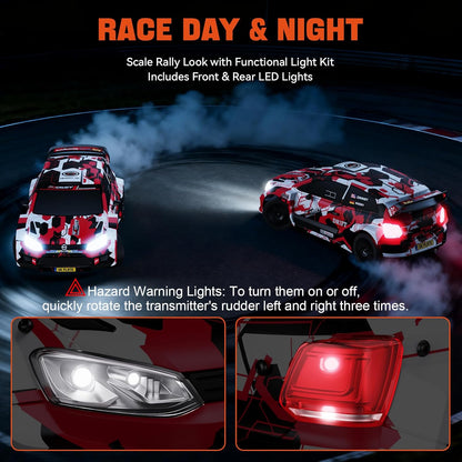 Dikavey Rally Hetchback RC car 1:12 scale with detailed exterior and off-road tires, ready for remote control racing.