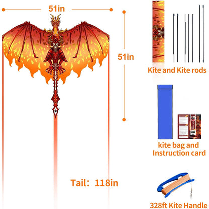 Fiery Dragon Kite
