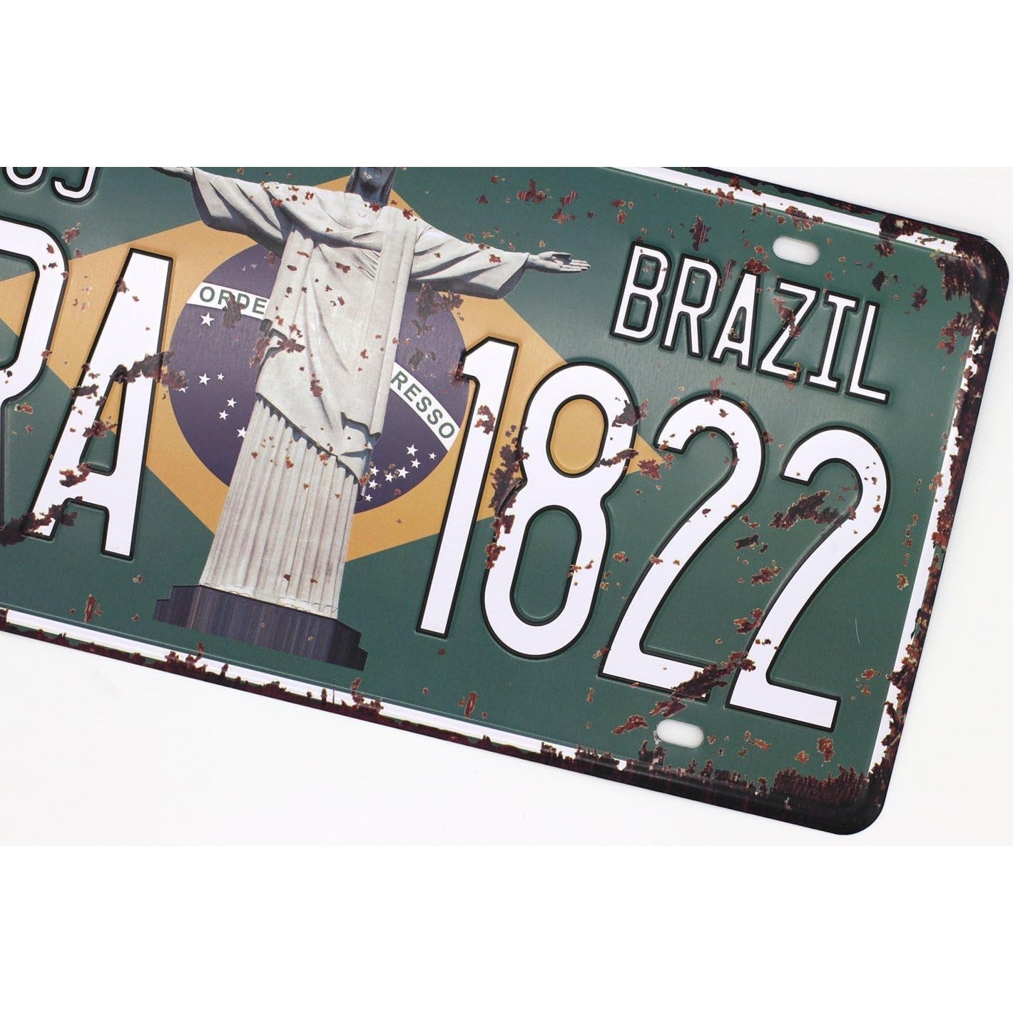 VOT Certified Rio tin sign featuring vibrant print, vintage-style design, and durable metal construction for wall decor.
