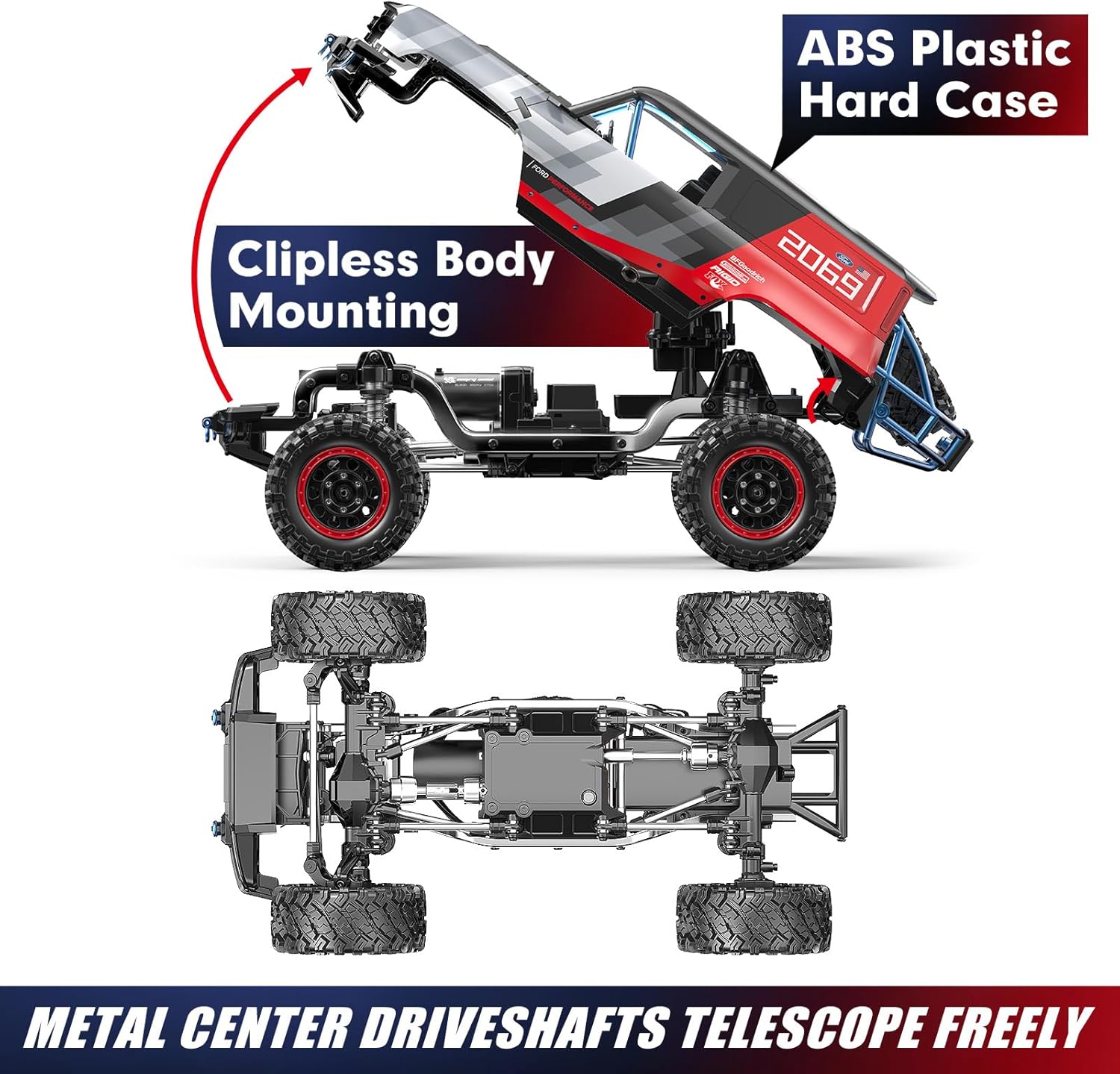 MJX HyperGo Ford Bronco R brushless RC crawler 1:12 scale with detailed exterior and rugged tires, designed for off-road adventures