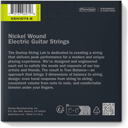 Nickel Wound Electric Guitar Strings, 10-74, 8 Strings