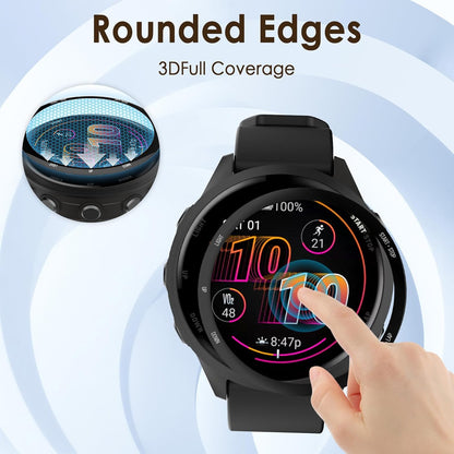Simpeak screen protector for Forerunner 570 47mm watch, clear protective accessory with precise fit and edge coverage.