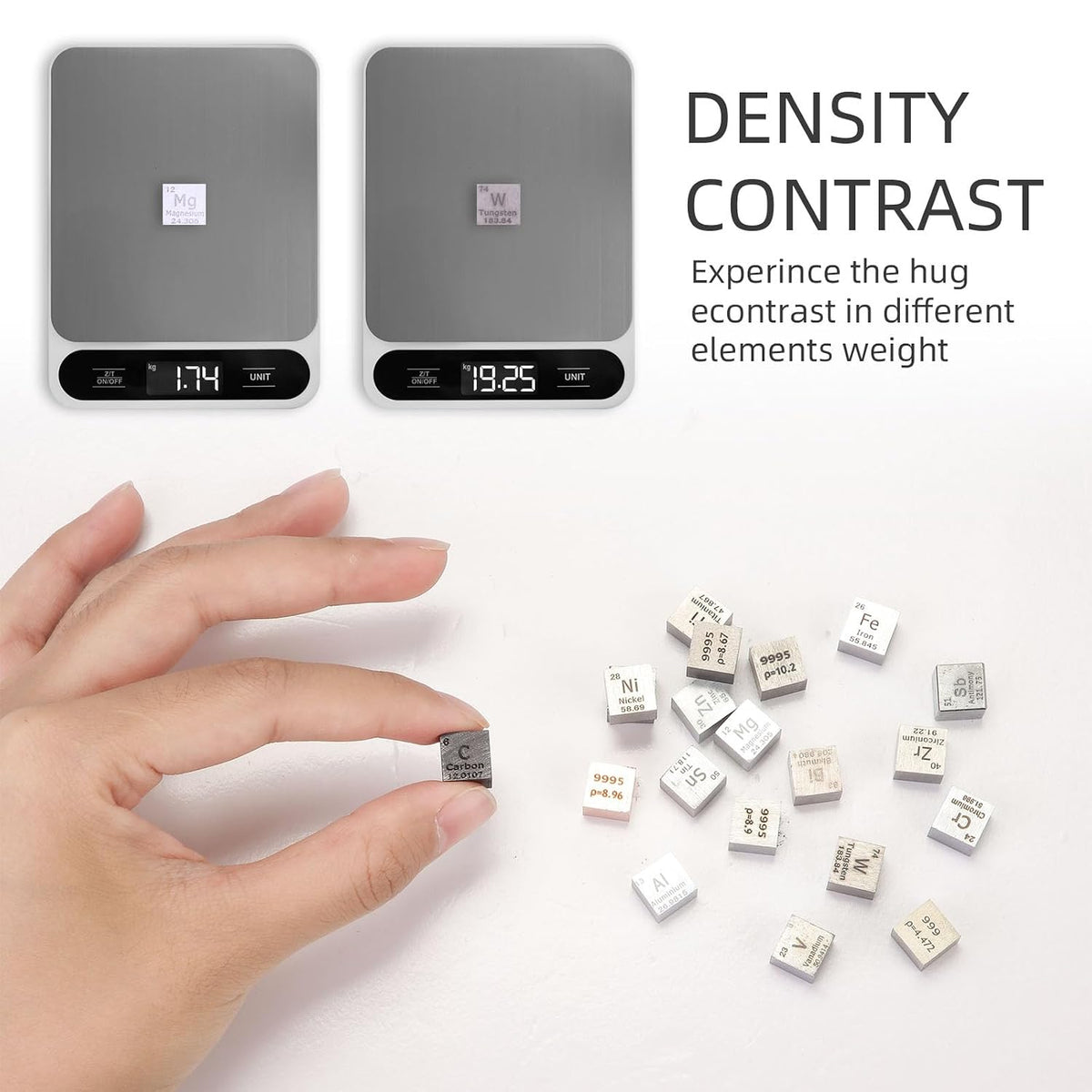 Metal Density Cube - 99.9% Pure Element