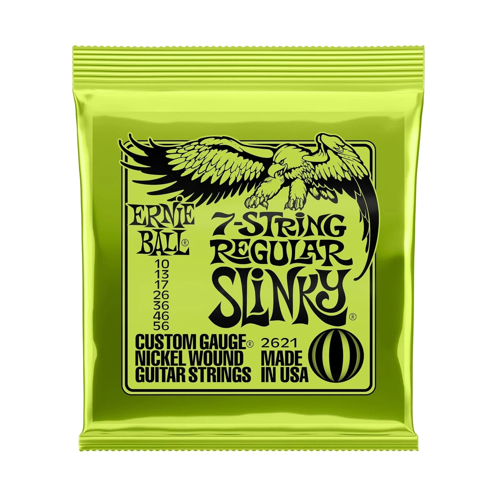 Regular Slinky Nickel Wound Electric Guitar Strings, 10-56 Gauge, 7-Strings