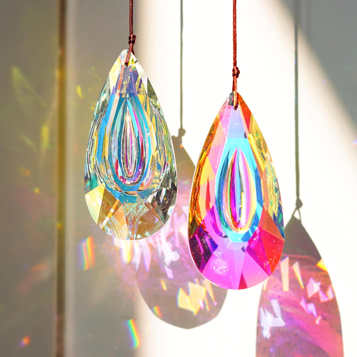 Crystal Prism Suncatchers - Set of 2 3.5''