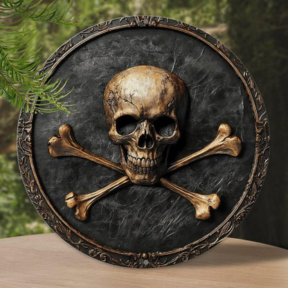 Skull Crossbones Tin Sign