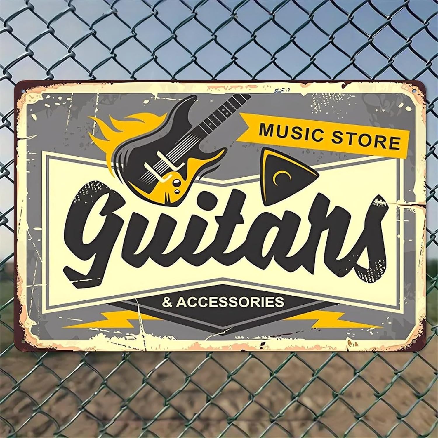 Guitars Shop Tin Sign