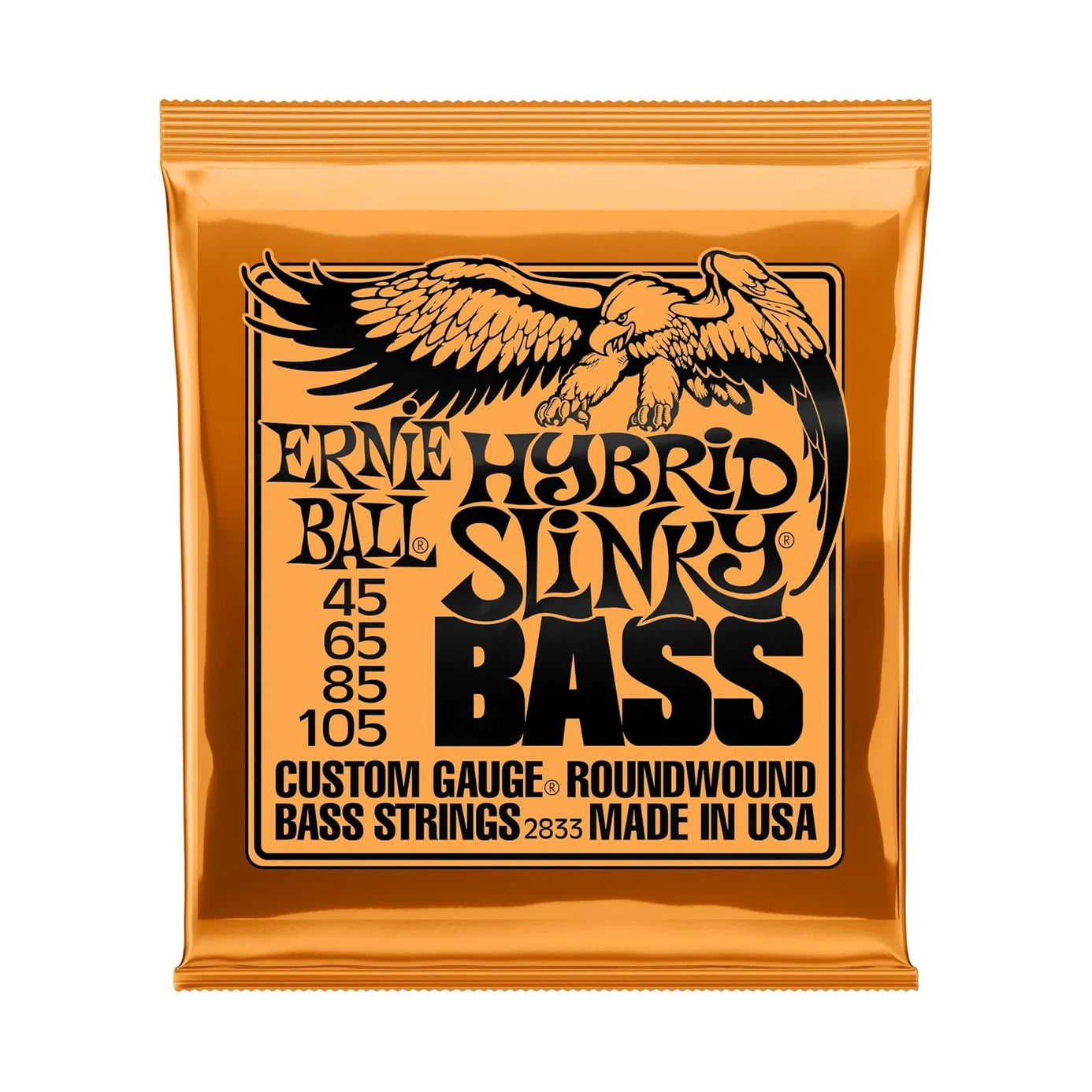 Hybrid Slinky Nickel Wound Bass Guitar Strings, 45-105 Gauge