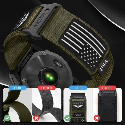 Rugged Nylon Band for Garmin - QuckFit 22mm