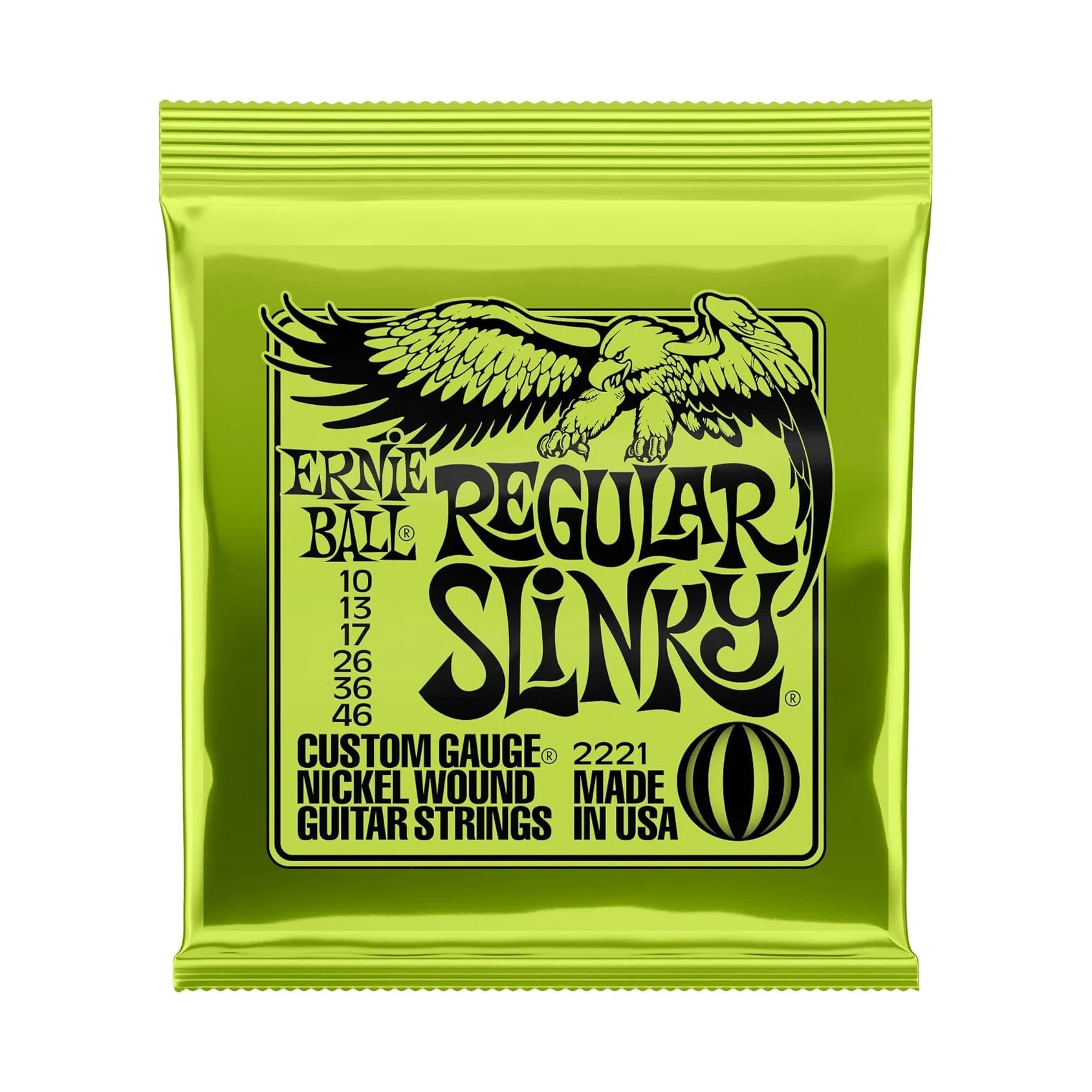 Regular Slinky Nickel Wound Electric Guitar Strings, 10-46 Gauge