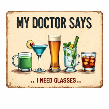 My Dr Says Tin Sign
