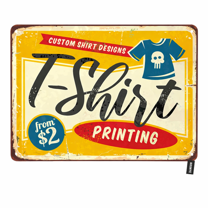 Custom Shirts Tin Sign