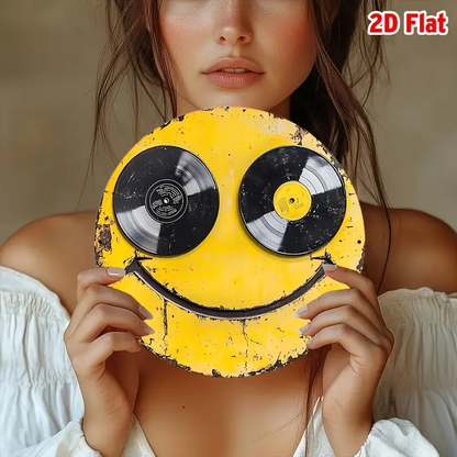 Smiley Vinyl Tin Signs