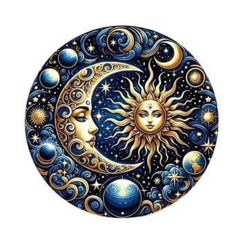 Moon in Space Tin Sign