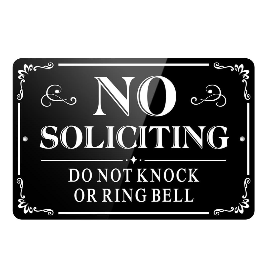 No Soliciting Tin Sign