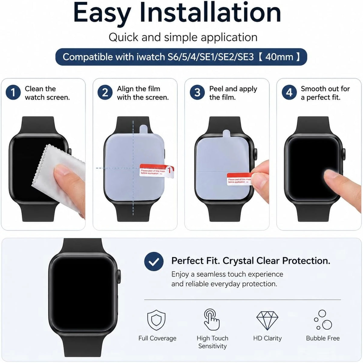 Screen Protectors - Apple Watch - Pack of 4