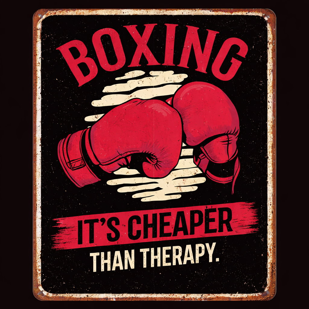 Boxing Tin Sign