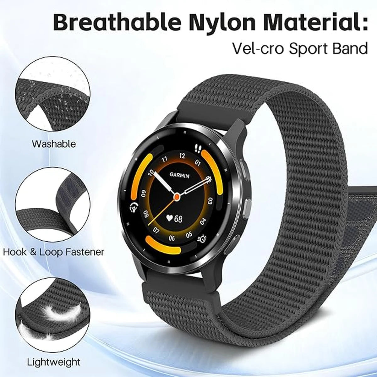 Strap Hook&Loop Wristband - 18mm
